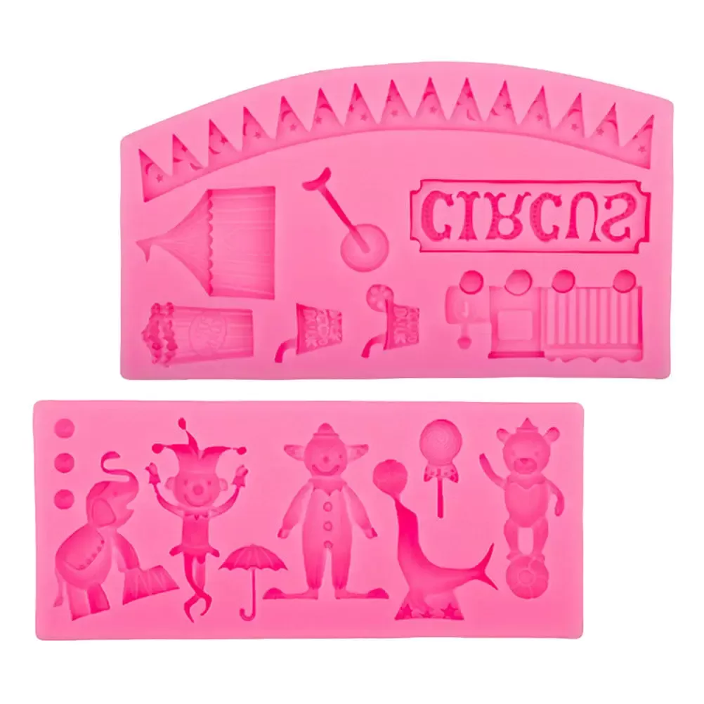 תבניות סיליקון לקישוט עוגות בעיצוב קרקס - תמונה 3