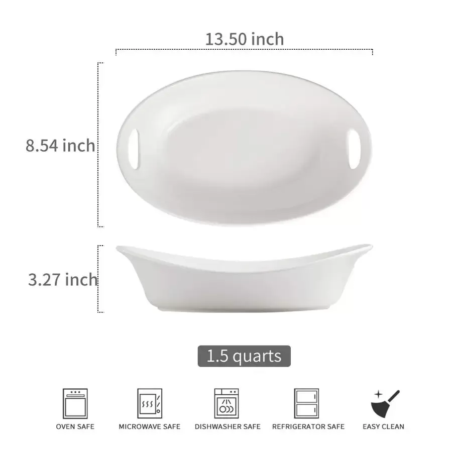 קערת הגשה גדולה עם ידיות - 1.5 ליטר - תמונה 3