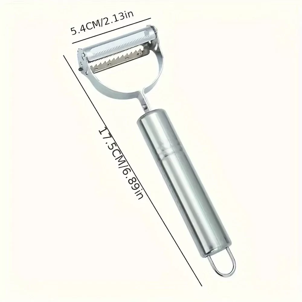 קלף ירקות מפלדת אל חלד 2-in-1 - תמונה 5