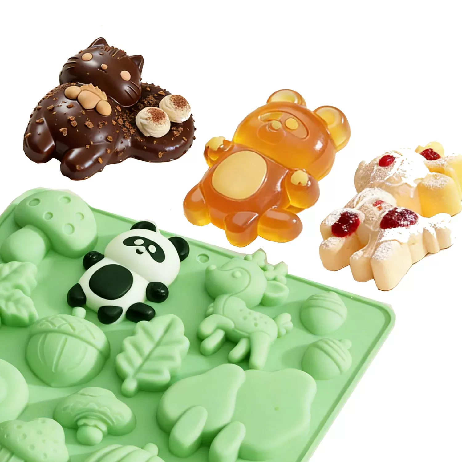 תבנית סיליקון לעוגה בצורת חיות - תמונה 3