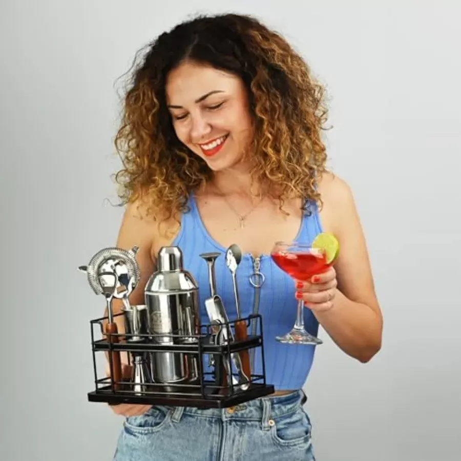 סט שייקר קוקטיילים יוקרתי 10 חלקים - תמונה 2