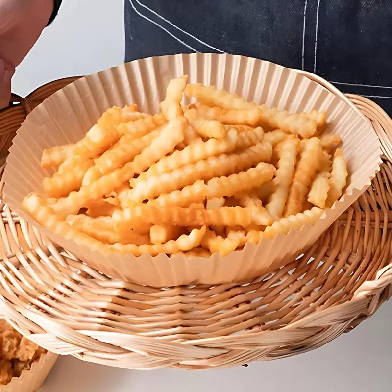 סט ניירות למטגנת אוויר עם מברשת שמן - תמונה 4